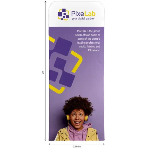 Double Sided Fabric Tube System Display Skin - 2m x 0.8m Branded